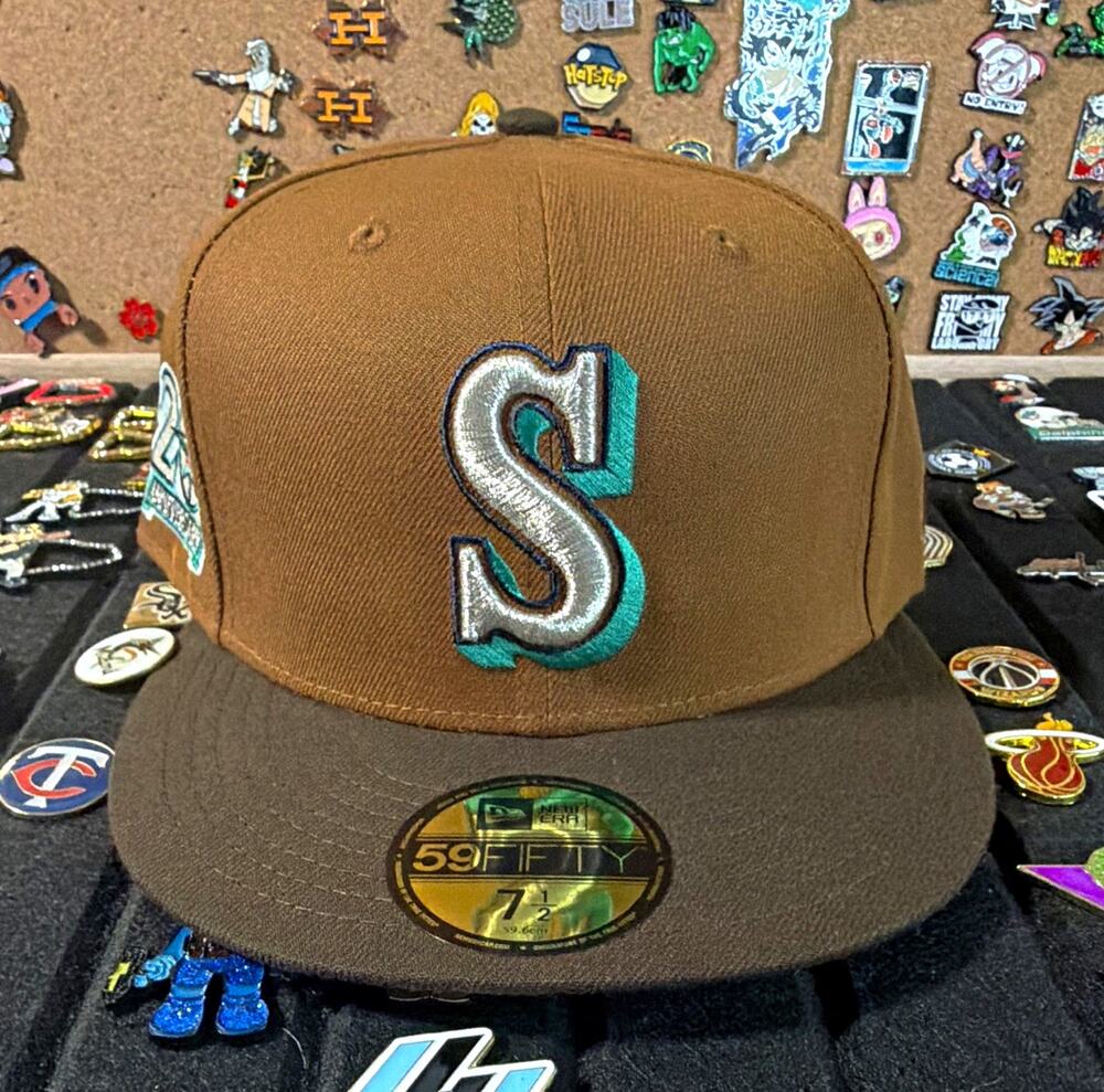 New Era 59FIFTY Seattle Mariners Brown/Gray/Teal/Silver MLB Cap 7 1/2
